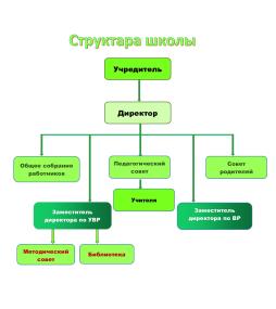 Структура органов управления ОУ.